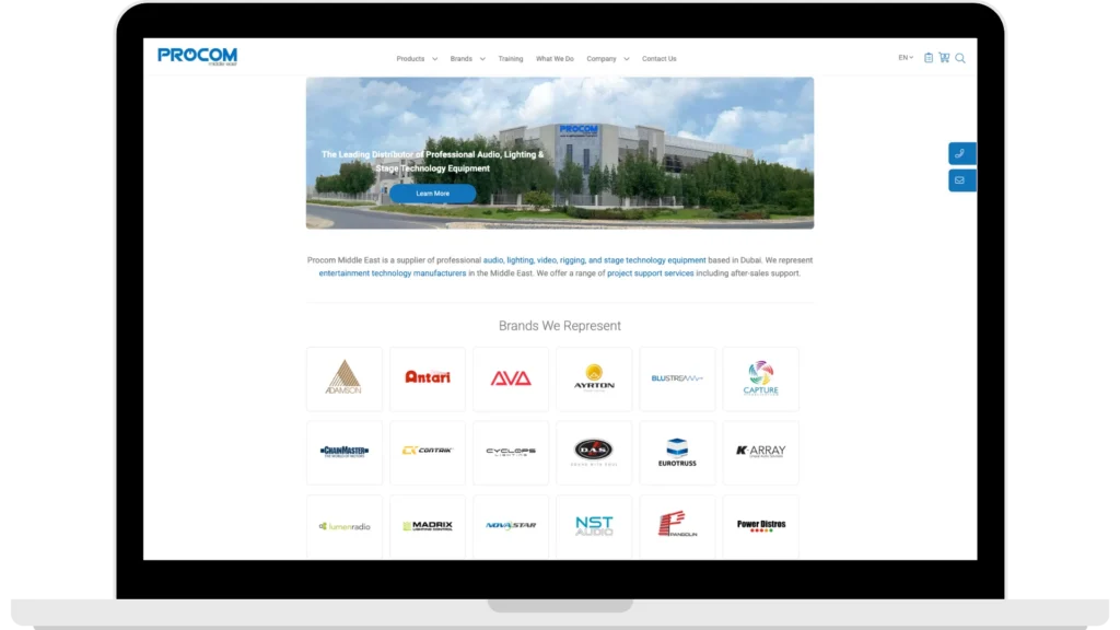c digital analytics procom website