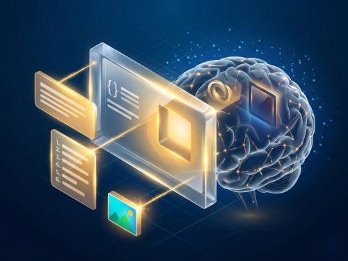 Il bias di autorità e la posizione zero: perché il cervello si fida dei featured snippet (e come conquistarli) 2 Un diagramma tecnico pulito che mostra un Featured Snippet (modello crystal di image_20.png) esploso nei suoi componenti (breve testo, lista numerata, immagine), collegati da linee di energia dorata, con un cervello umano stilizzato sullo sfondo che ha slot corrispondenti per una rapida elaborazione cognitiva (fluenza cognitiva).
